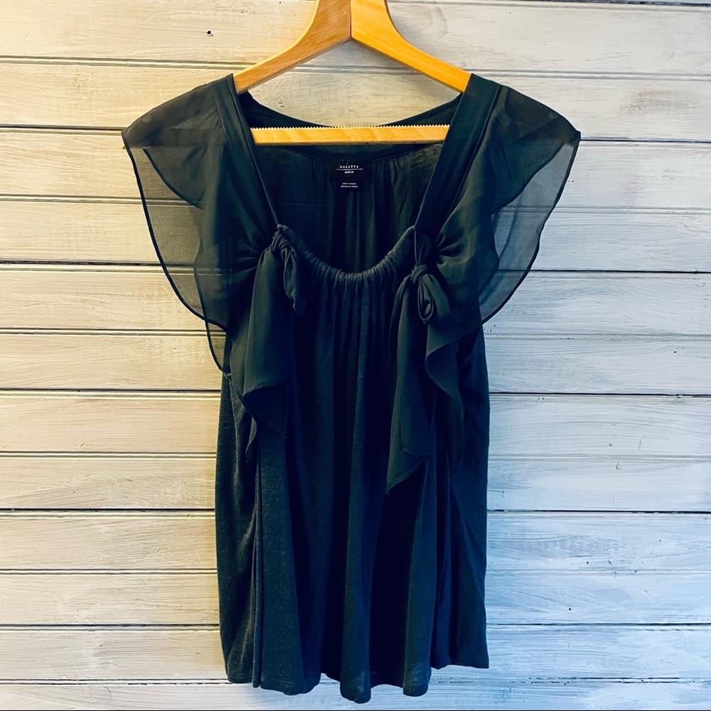Navy Blue Deletta (Anthropologie) size medium blouse